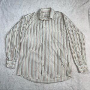 Burberrys of London Men's  Pinstripe French Cuff Dress Shirt